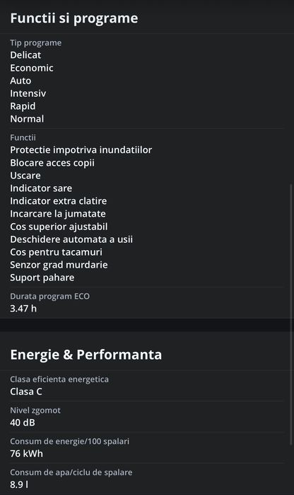 Mașină spălat vase Beko bPRO500