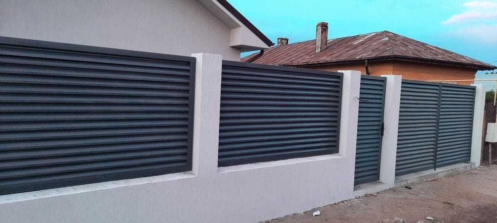 Garduri din panou stil jaluzele, din sipca metalica, tabla, plasa, BCA