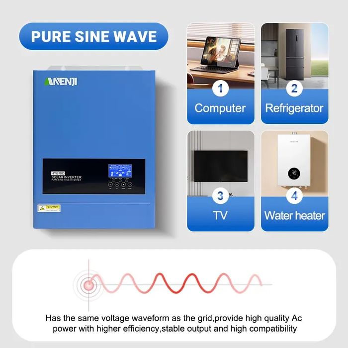 ANENJI 6.2KW 48V Hybrid Solar Inverter wifi