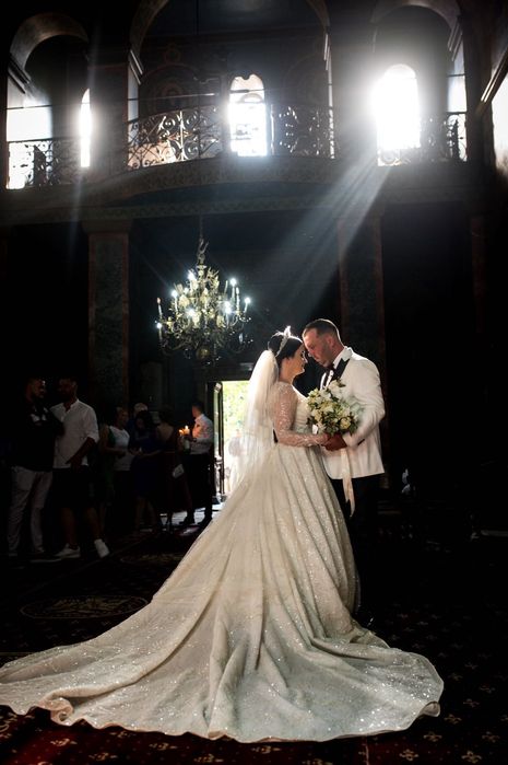 Rochie Mireasa (S-M) + Voal și Diademă