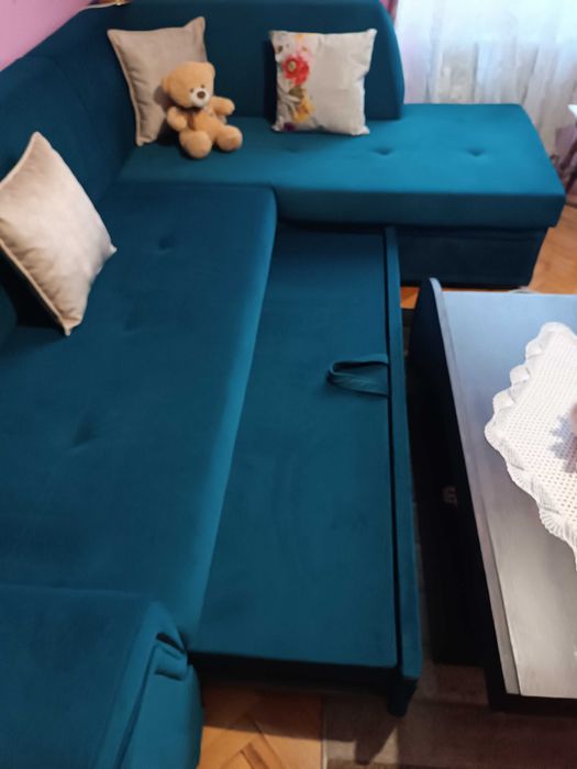 Ъглов диван с опция спане