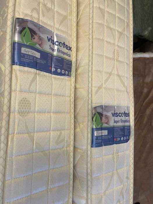 Pat supraetajat metalic + 2 saltele Viscotex Super Ortopedică