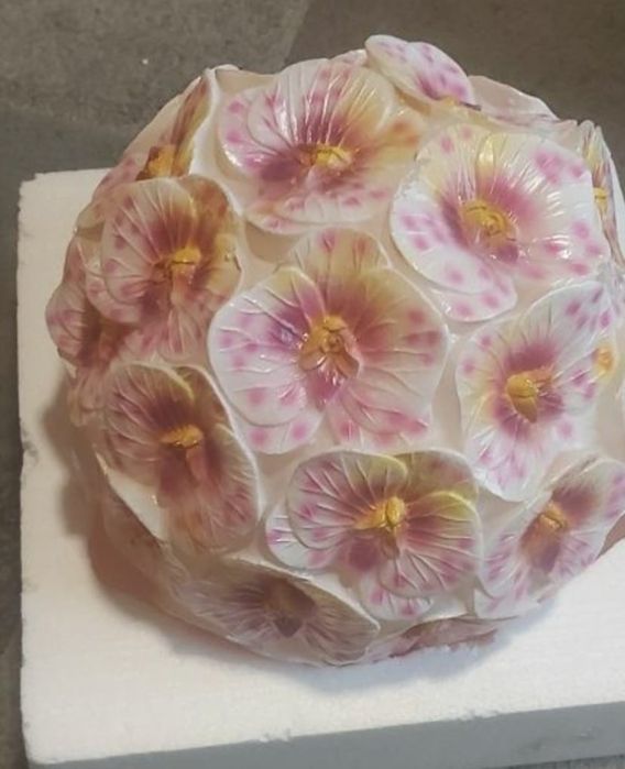 Sfera florala iluminată din diametru 25 cm noua