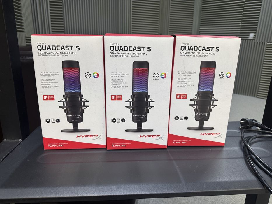 HyperX Quadcast S | Podcast, strim va kontent uchun ideal mikrofon