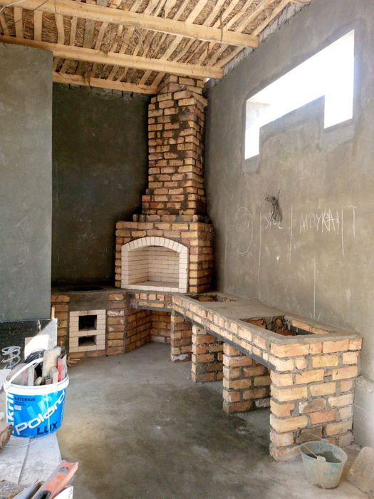 Kamin kazan ochoq barbekyu arzon narxda quramiz