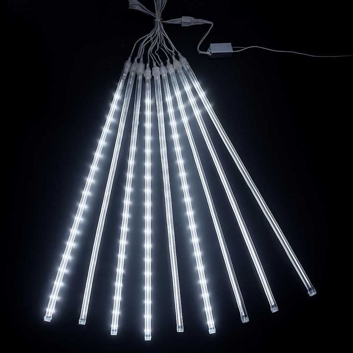 НОВО Падащ сняг коледни лампички снежно син 3м х 50см стичаща светлина