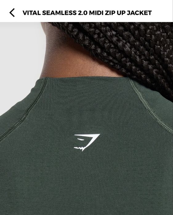 GYMSHARK НОВ кроп топ с цип