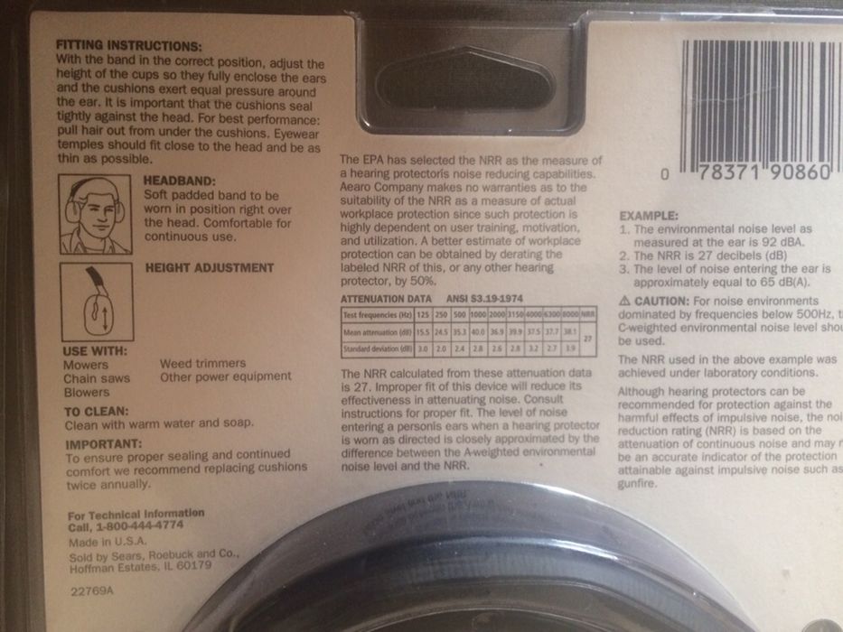 CRAFTSMAN слушалки за предпазване на слуха. Made in USA.