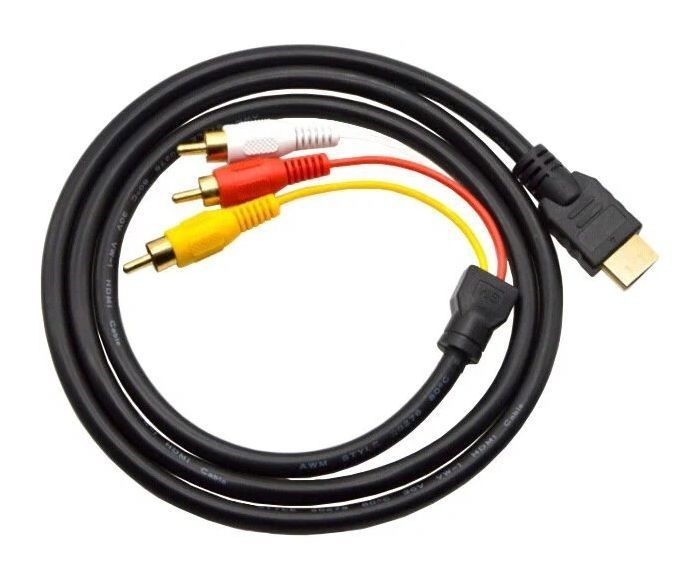 Переходник Кабель HDMI на"тюльпан"AV 3 RCA(Audio-Video AV Cable)