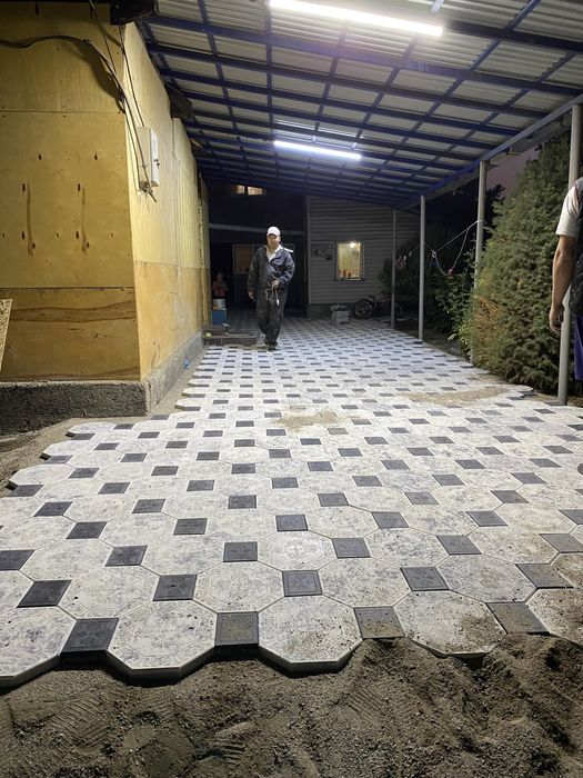 Укладка брусчатка