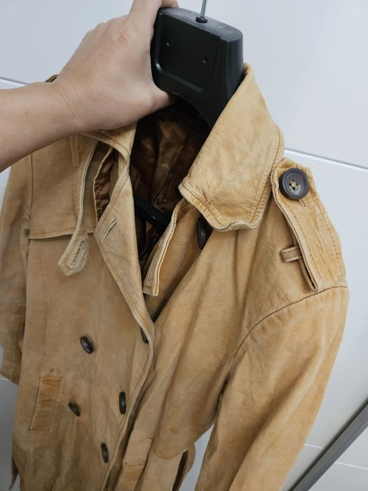 Trenci piele naturala Zara ,culoare camel