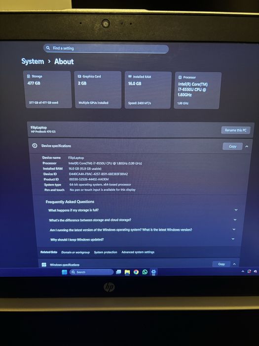 HP ProBook 470 G5 Laptop