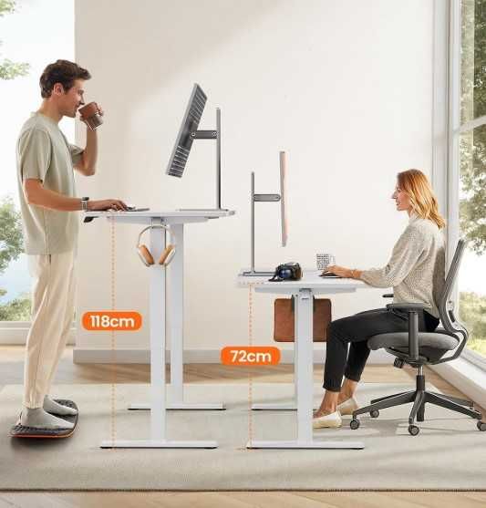 LIVRARE GRATUITA - Birou reglabil electric 140x70 cm – standing desk cu memorie, office