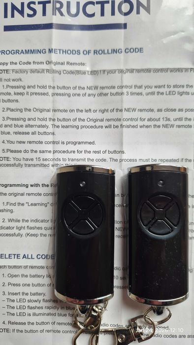 Hormann Bisecur 868 клониращо универсално дистанционно