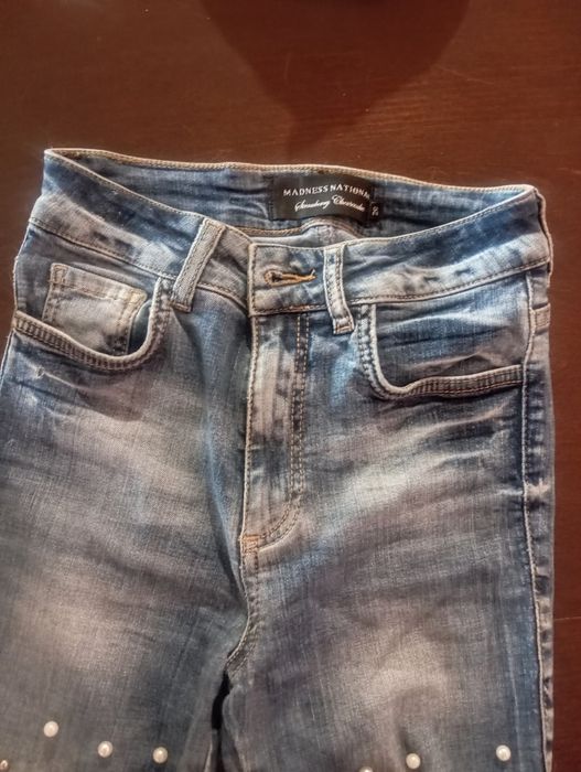 Дамски тесни скъсани дънки Madness national