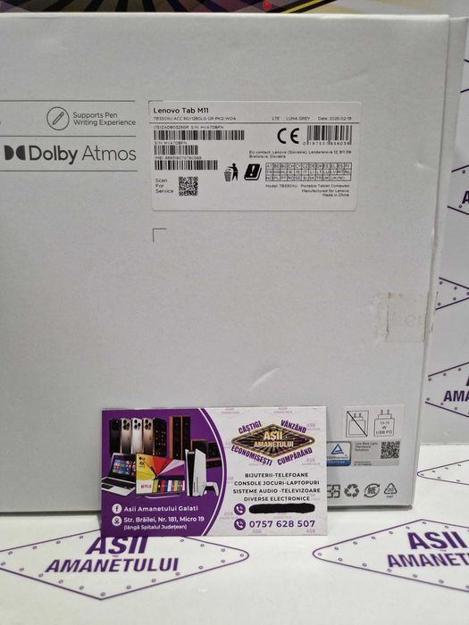 Tableta LENOVO Tab M11, 8GB RAM, 128GB, Wi-Fi + SIM cu husa si Pen