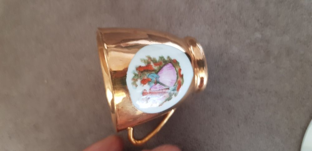 Set 6 cesti vechi din portelan fin