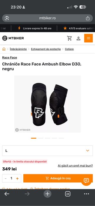 Genunchere RaceFace  cu D 30