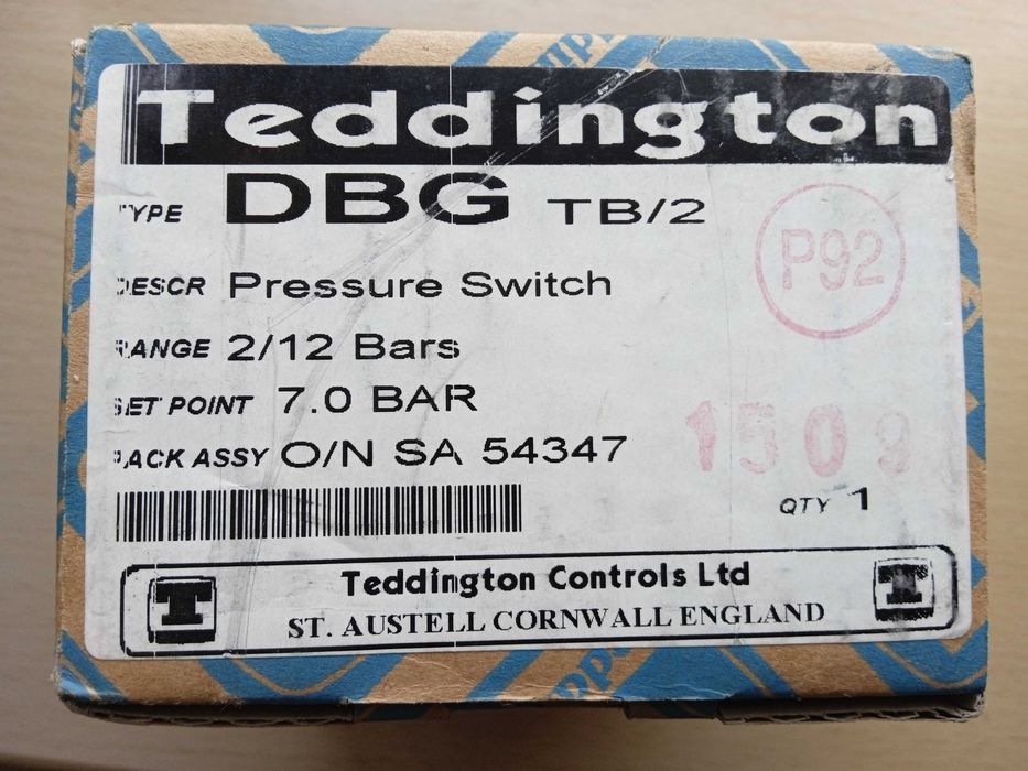 Пресостат(Pressure switch) TEDDINGTON DBG -2-12 бaра,