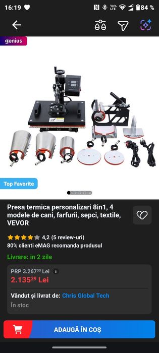 Presa imprimare tricouri si sepci