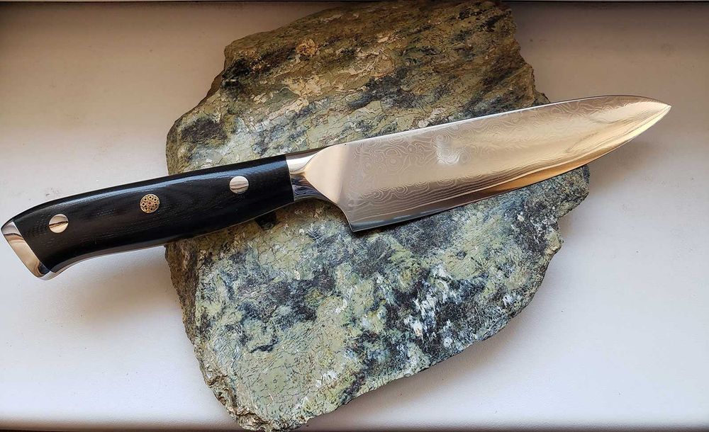 Cutit bucatarie otel japonez damasc VG10 - vanatoare, pescuit, camping