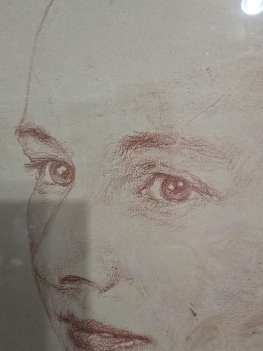 Tablou vechi portret in sepia 1943