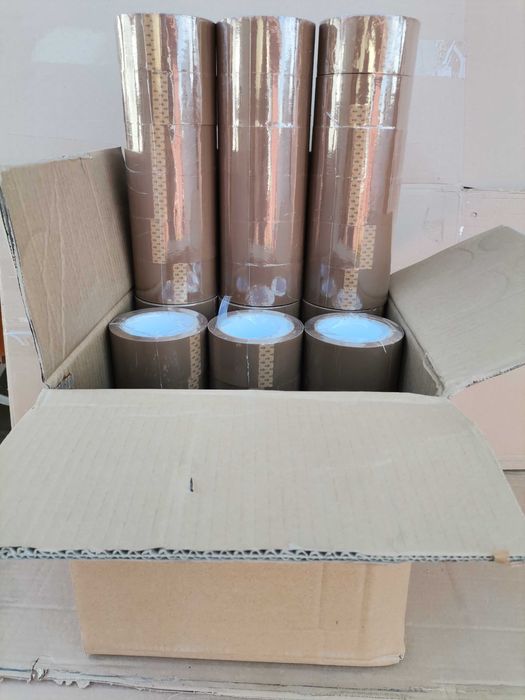 Set 12 buc.banda adeziva, Maro si Transparenta 48mm x 66m x 45 microm