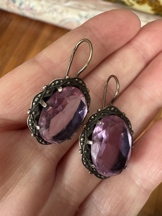 Серьги серебро, старинные