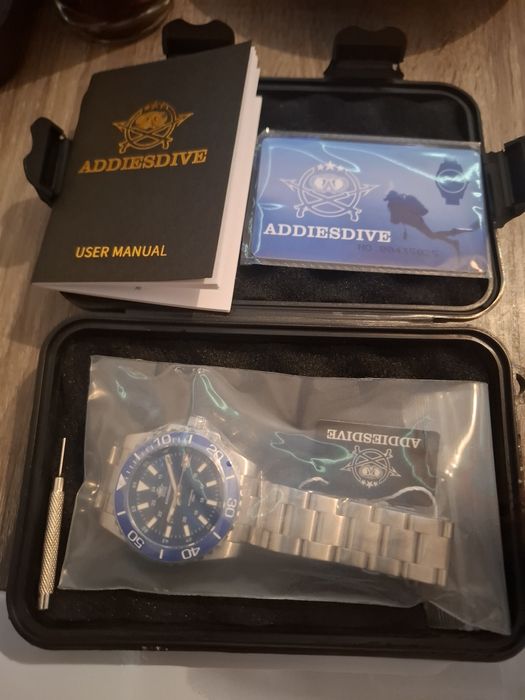 Чисто нов diver автоматичен-механичен часовник Addiesdive+ гумена вери