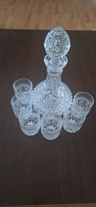 Set whisky , cristal de bohemia