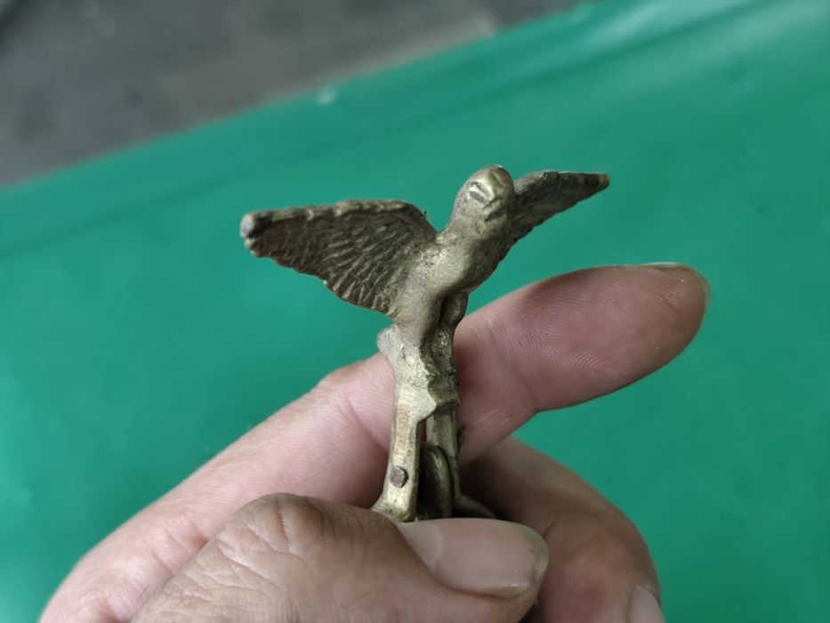 ЗВЪНЧЕ КАМБАНКА НАКИТ ЗА КОН Сбруя Старинна Бронз Орел Апликация