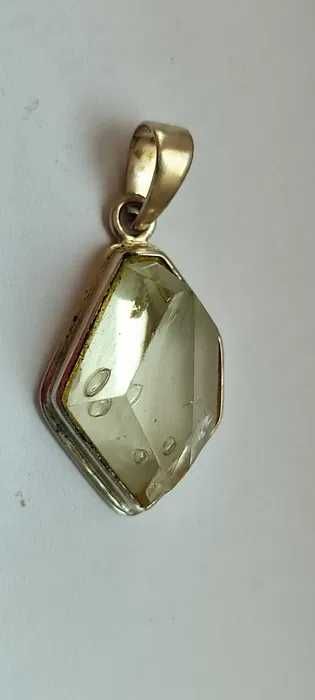 Красивый кулон с натуральным камнем ЦИТРИН