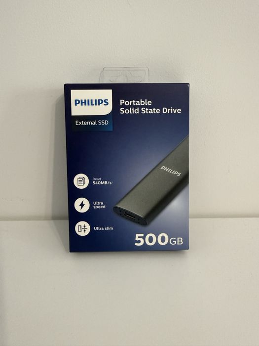 SSD Extern Philips 500GB USB-C 540 MB/s – Nou, Sigilat