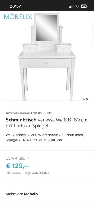 Vând măsuță de machiaj