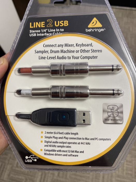 BEHRINGER LINE 2 USB , cablu , inregistrare