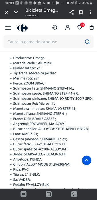 Bicicleta Omega Rowen 29