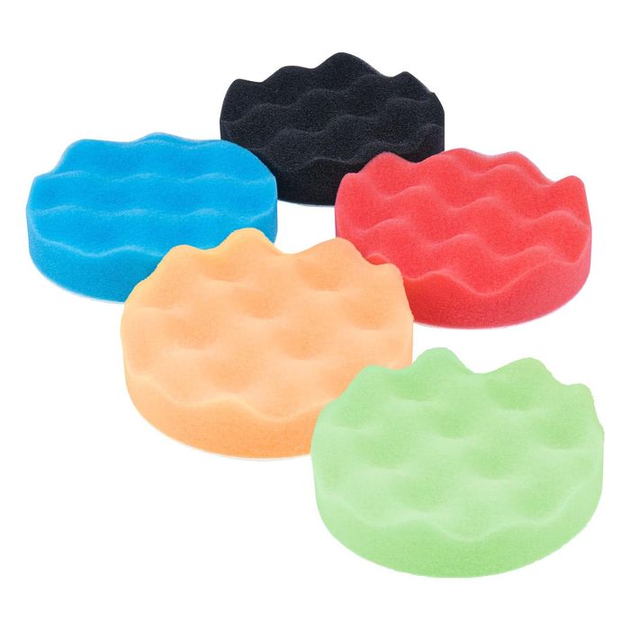 комплект полиращи гъби, 5 части, комплект полиращи гъби с велкро ...