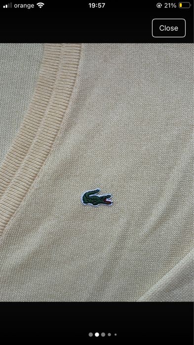 Pullover Cardigan Lacoste Lemon