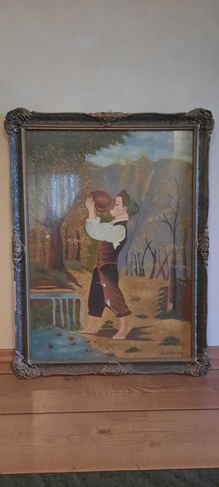 Tablou pictat in ulei, inramat
