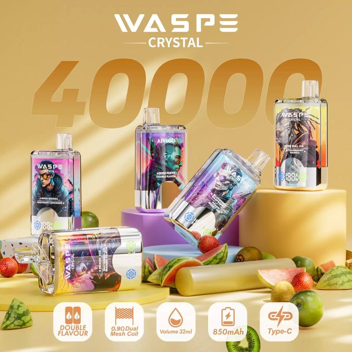 WASPE 40K puffs 2 in 1, Reîncărcabil TYPE C