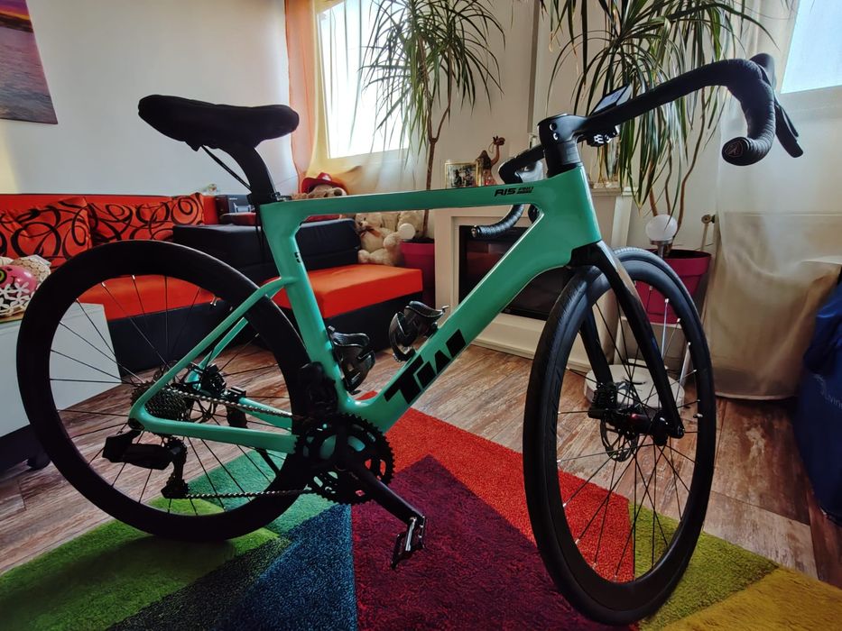 Bicicleta cursiera CARBON marime M 50cm transmisie electronica TWITTER R15 PRO