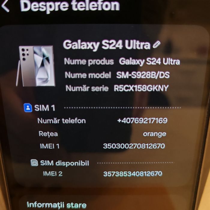 Samsung S24 Ultra 512gb factura  & garantie