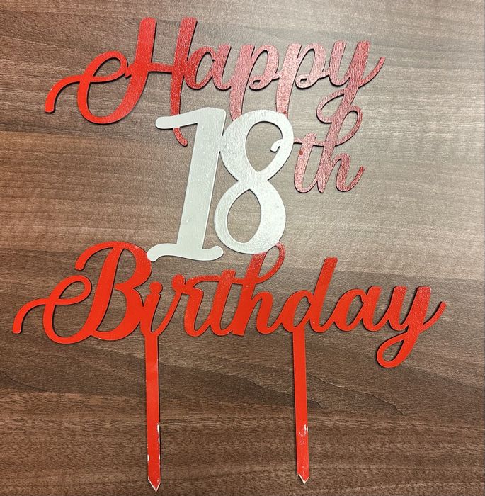 Macheta de Happy 18th birthday pentru tort
