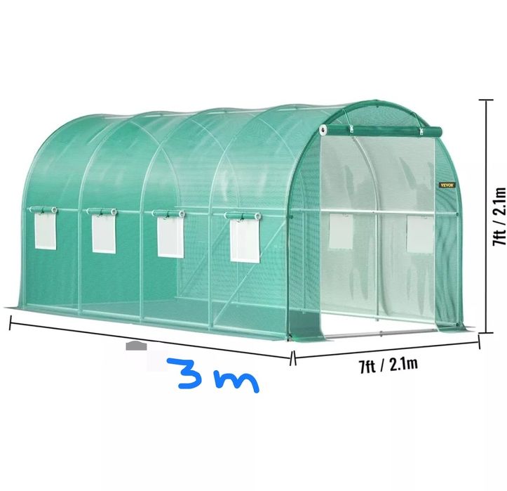 Sera tunel sere solar solarii 3 x 2 x 2  m kit complet