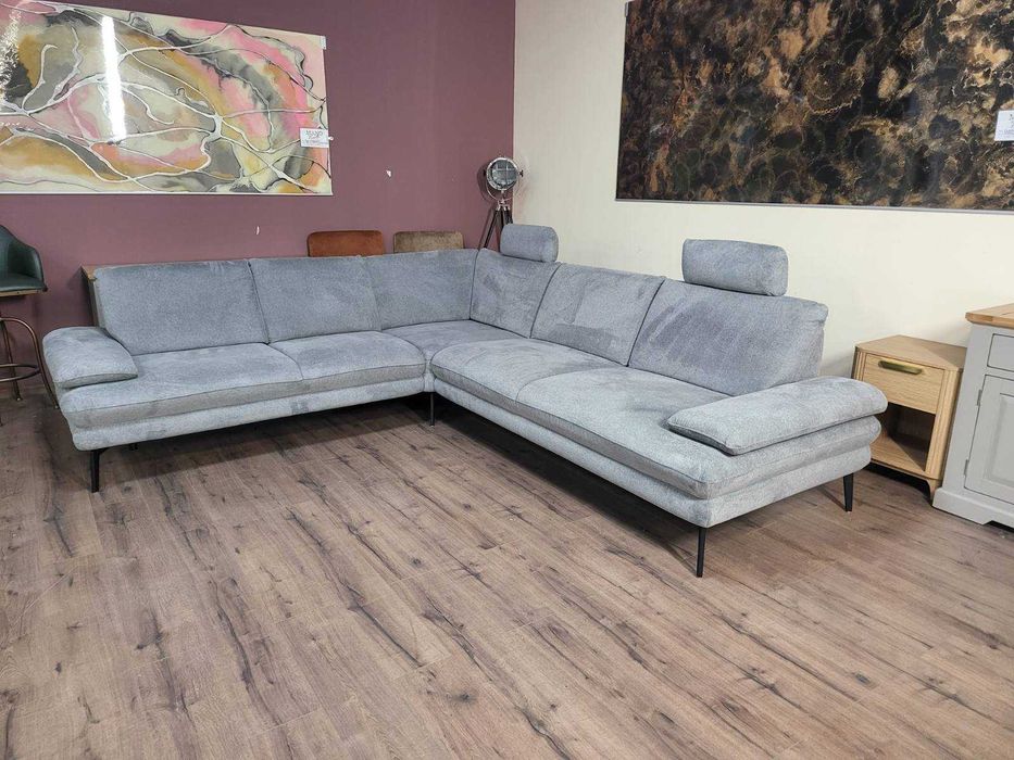 Сив ъглов диван от плат Dieter Knoll Arzona