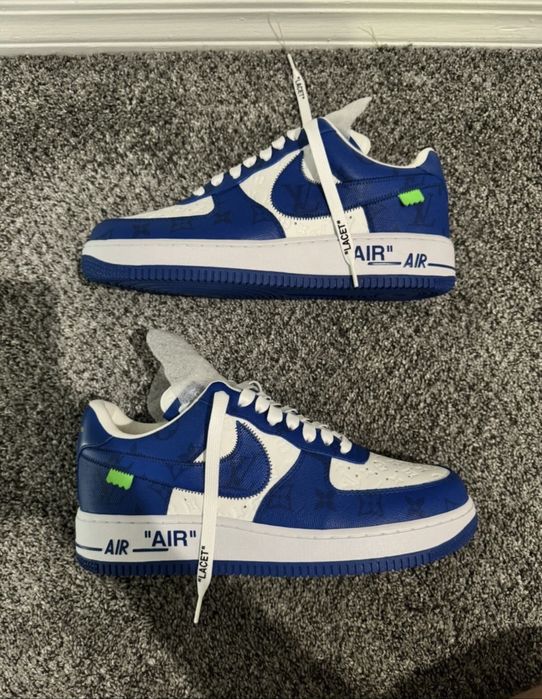 Nike Air Force 1 Low by Virgil Abloh x Louis Vuitton LV Blue