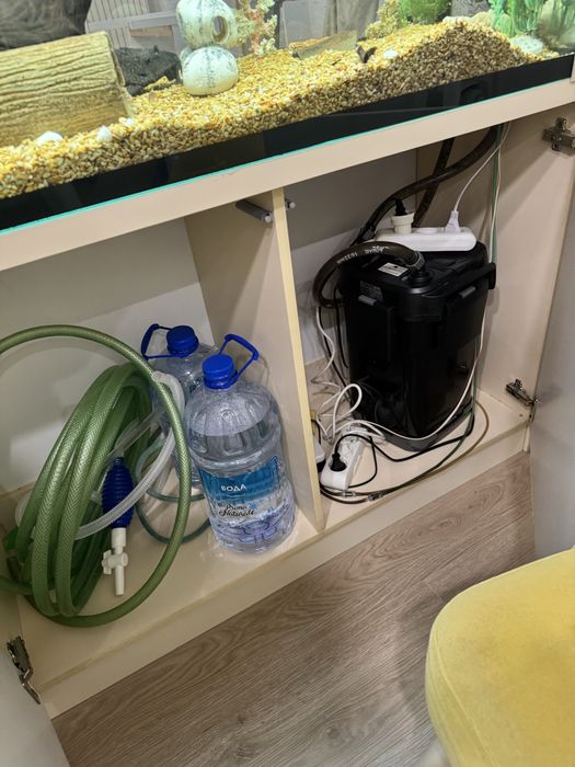 Аквариум премиум с подставкой и рыбками