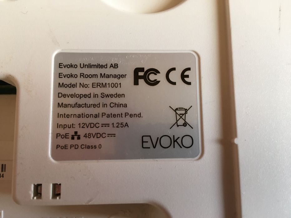 Ecran Manager Evoko Unlimited AB ERM1001 Room Manager Conferinta 8