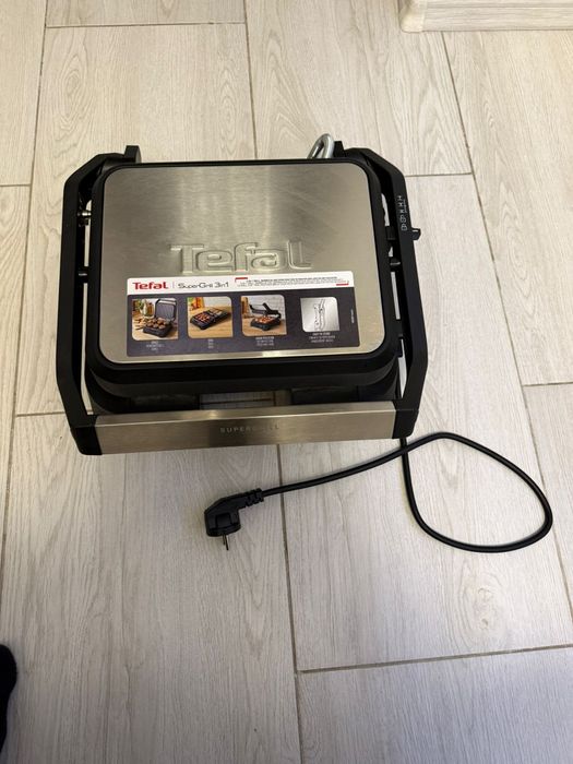 Grătar Electric Tefal SuperGrill 3 în 1 – Ca Nou / Gătire Profesională