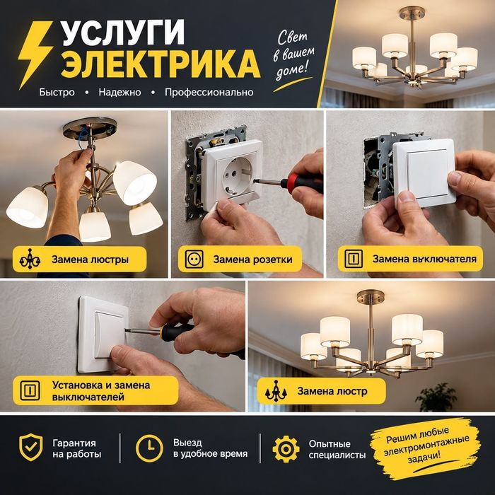 Электрик, Актобе, услуги